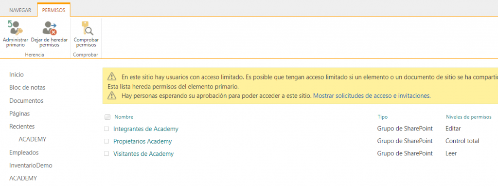 Cómo gestionar los permisos de una lista de SharePoint